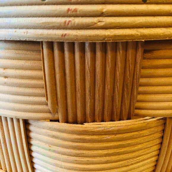 Honey Brown Handwoven Large Basket with Handles Cottage Core - Picture 9 of 10